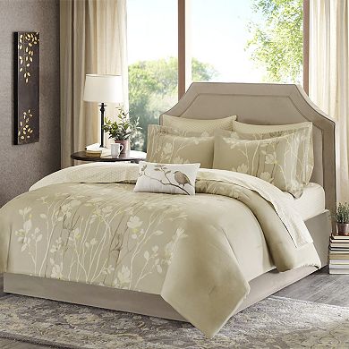 Madison Park Essentials Sonora Comforter Set with Cotton Bed Sheets and Throw Pillow