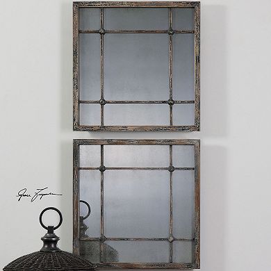 Uttermost Saragano 2-piece Square Wall Mirror Set