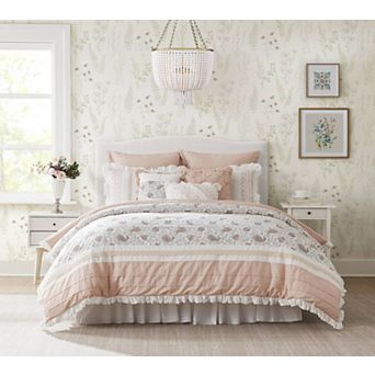 Madison Park Vanessa 9 pc Cotton Comforter Set with Throw Pillows