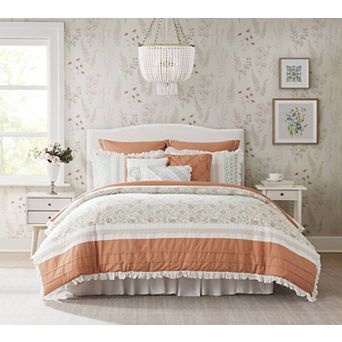 Madison Park Vanessa 9 pc Cotton Comforter Set with Throw Pillows