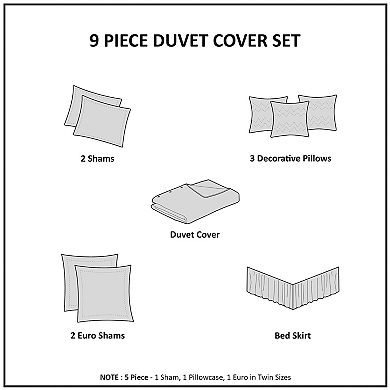 Madison Park Vanessa 9-piece Duvet Cover Set