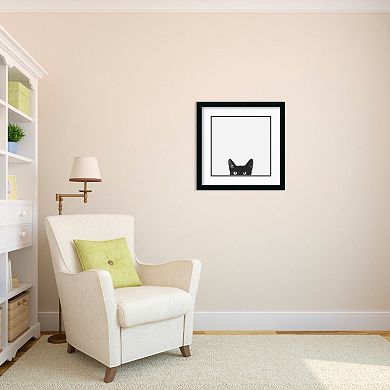 ''Curiosity'' Cat Framed Wall Art