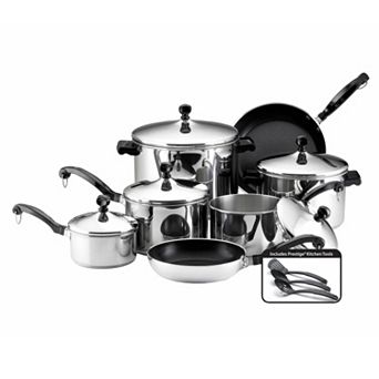 Farberware 15 pc Nonstick Stainless Steel Cookware Set