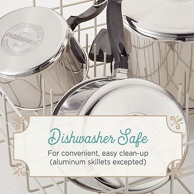 Farberware 15-pc. Nonstick Stainless Steel Cookware Set