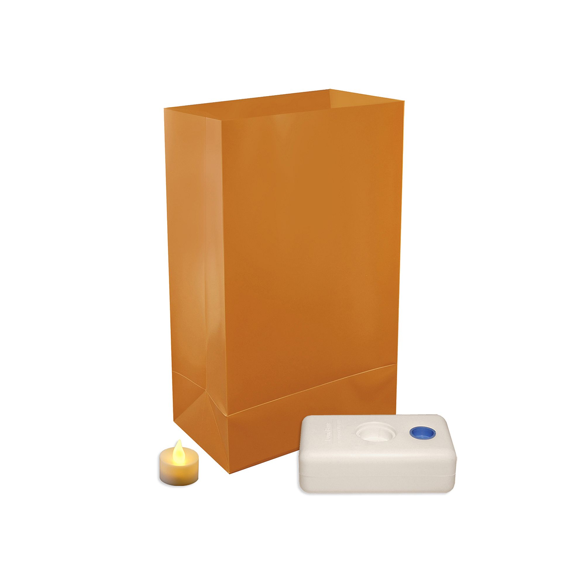 LumaBase 12-pk. LED Tealight Luminaria Set - Indoor & Outdoor, Brown