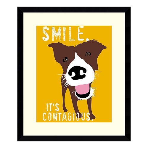 ''Smile'' Dog Framed Wall Art