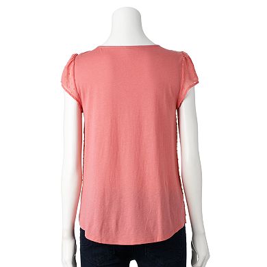LC Lauren Conrad Textured Chiffon Top - Women's