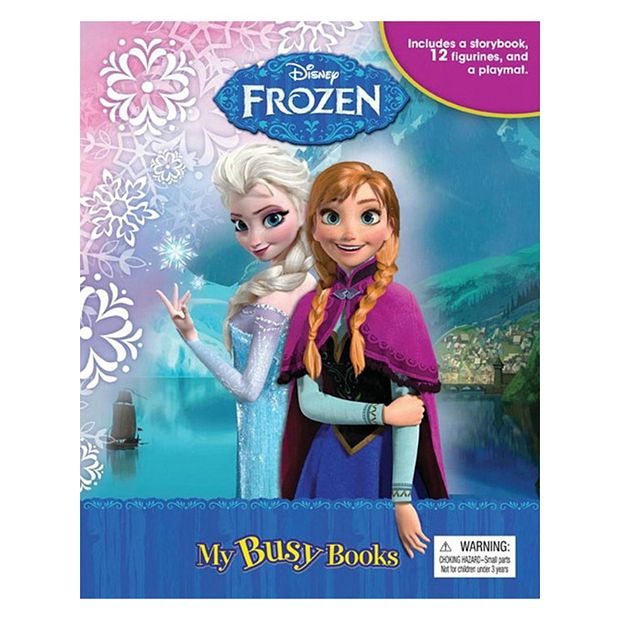 Set of 2 Disney Frozen Fever My Busy Book Storybook 12 Figurines Play Mat  for sale online