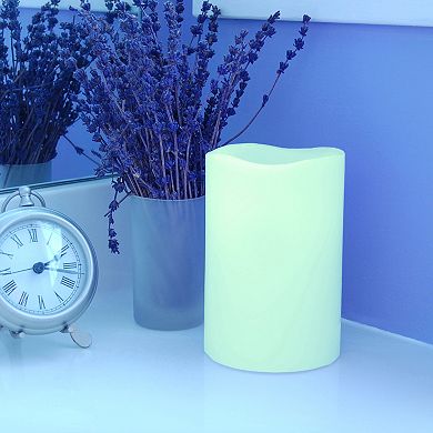 LumaBase 3-piece Color-Changing LED Pillar Candle Set