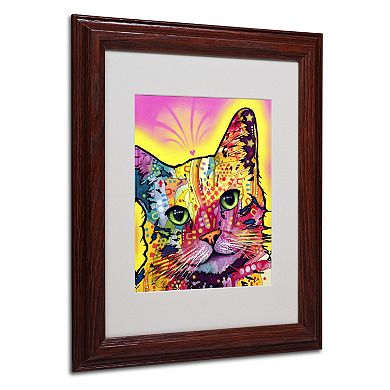 "Tilt Cat" Framed Canvas Wall Art