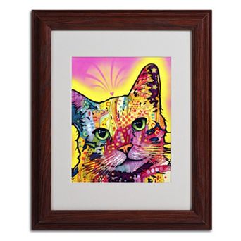 "Tilt Cat" Framed Canvas Wall Art