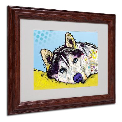 11'' x 14'' ''Siberian Husky II'' Framed Canvas Wall Art