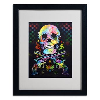 20'' x 16'' ''Skull & Guns'' Framed Canvas Wall Art