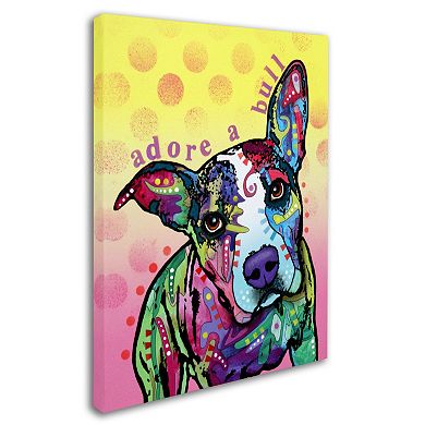 14'' x 19'' ''Adoreabull'' Dog Canvas Wall Art