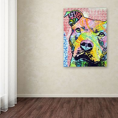 32'' x 26'' ''Thoughtful Pitbull II'' Canvas Wall Art