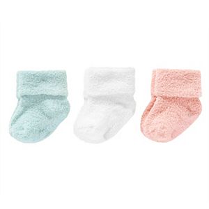 Baby Carter's 3-pk. Solid Chenille Roll-Cuff Socks