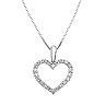 1/4 Carat T.W. IGL Certified Diamond 14k Gold Heart Pendant Necklace