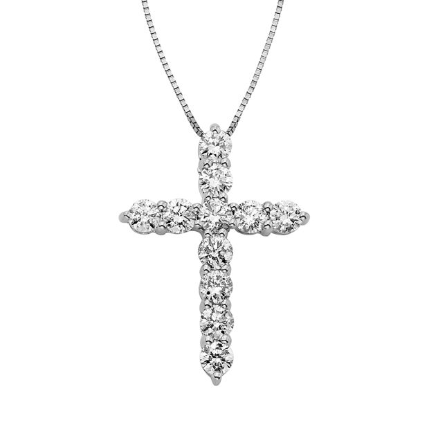 Diamond cross necklace deals kohls