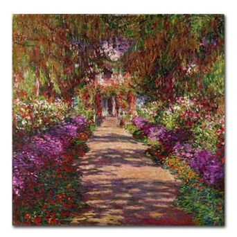 18'' x 18'' "A Pathway in Monet's Garden'' Canvas Wall Art by Claude Monet