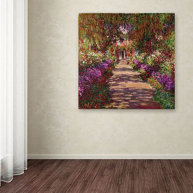 24'' x 24'' "A Pathway in Monet's Garden'' Canvas Wall Art by Claude Monet