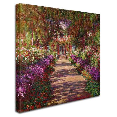 35'' x 35'' "A Pathway in Monet's Garden'' Canvas Wall Art by Claude Monet