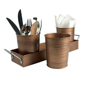 Artland Oasis 4-pc. Antique Copper Picnic Caddy