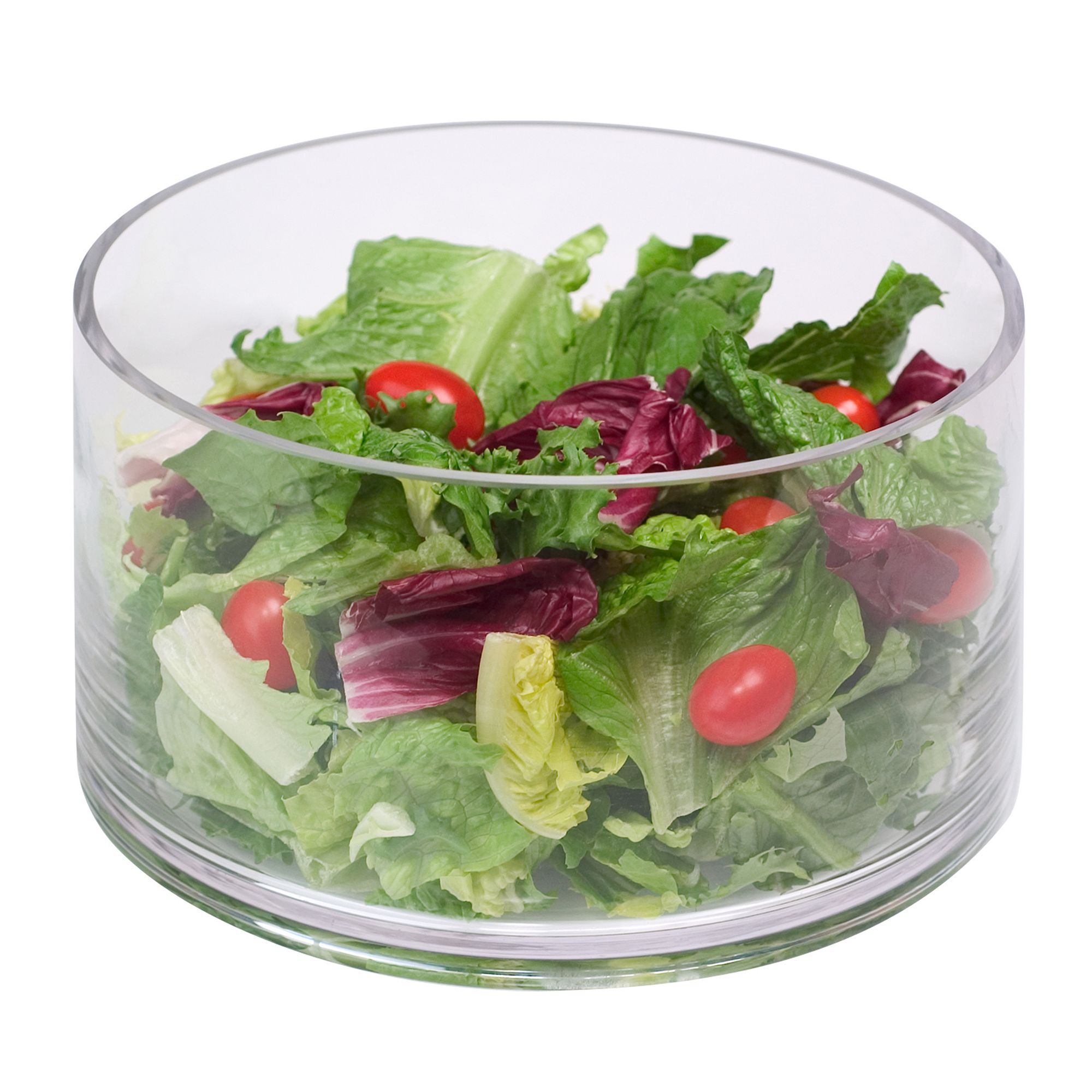 Artland Simplicity Cylinder Salad Bowl, Clear