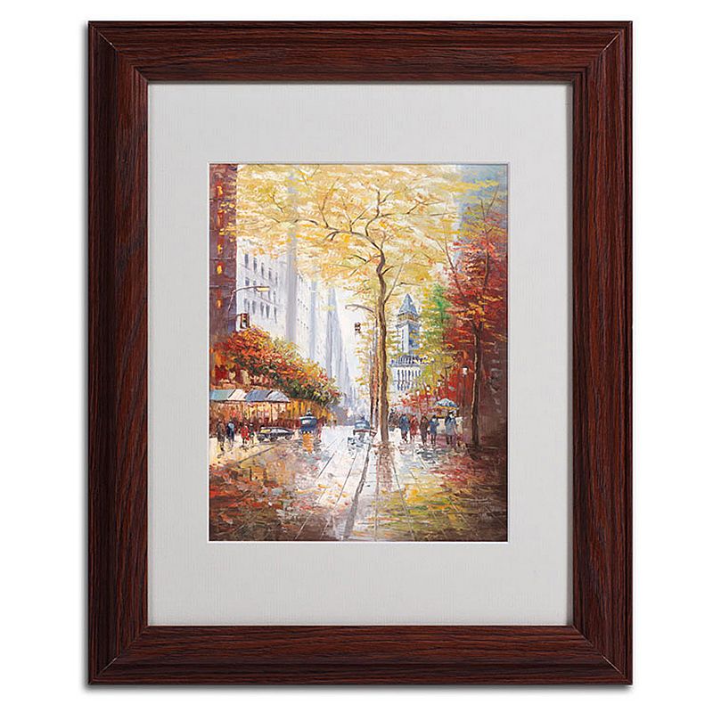 14 x 11 French Street Scene II Framed Canvas Wall Art, Brown, 11