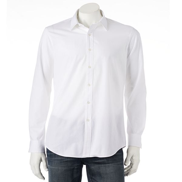 Men's Apt. 9® Modern-Fit Solid Poplin Casual Button-Down Shirt