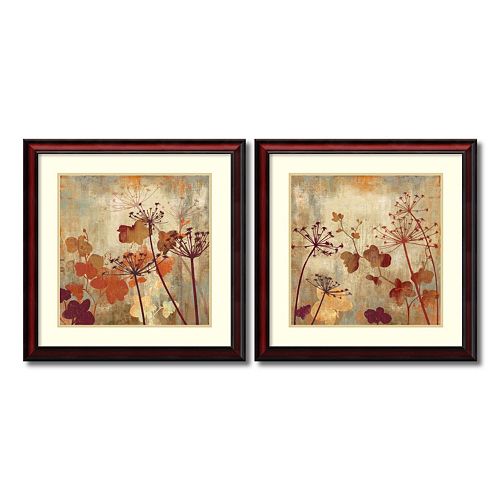 ''Wild Field'' Floral 2-piece Framed Wall Art Set