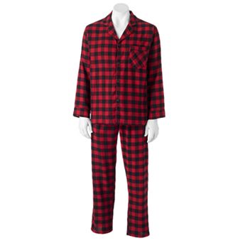 Big & Tall Hanes® Plaid Flannel Pajama Set