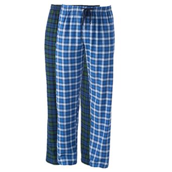 Big & Tall Hanes® 2 Pack Plaid Flannel Pajama Pants