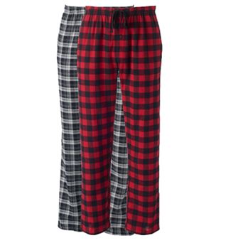 Big & Tall Hanes® 2 Pack Plaid Flannel Pajama Pants