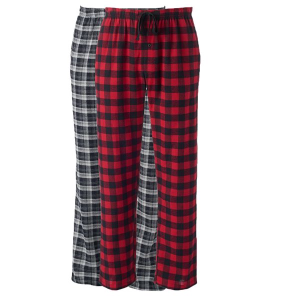 Big & Tall Hanes® 2-pk. Plaid Flannel Pajama Pants