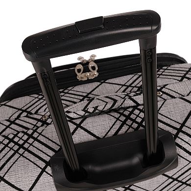 American Flyer Silver Stripes 5-Piece Spinner Luggage Set