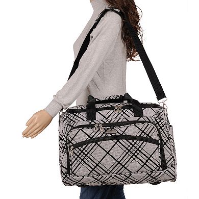American Flyer Silver Stripes 5-Piece Spinner Luggage Set