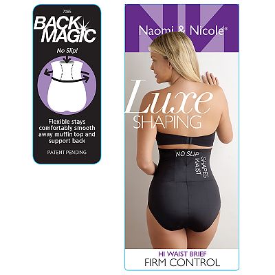 【NICK NICOLE】NICOLE WAIST MINIMAL PADDING Naomi & Nicole® Firm Control Shapewear Women's Luxe High