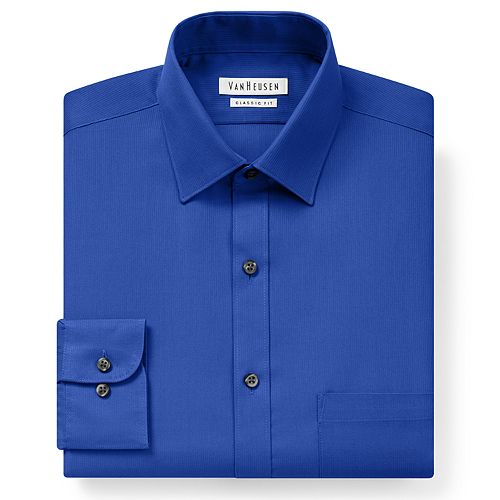 Men's Van Heusen Classic-Fit Pincord Wrinkle-Resistant Spread-Collar ...
