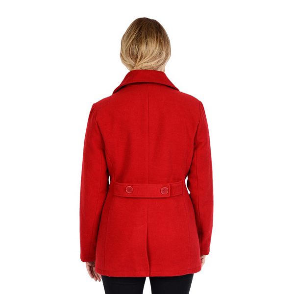 Women's Excelled DoubleBreasted FauxWool Peacoat