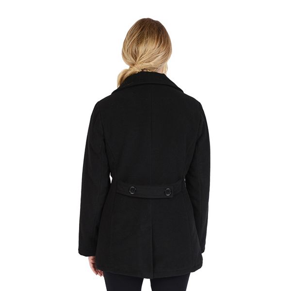 Women's Excelled DoubleBreasted FauxWool Peacoat