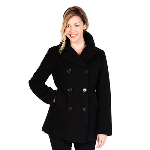 R&O Double-Breasted Faux-Wool Peacoat - Women's
