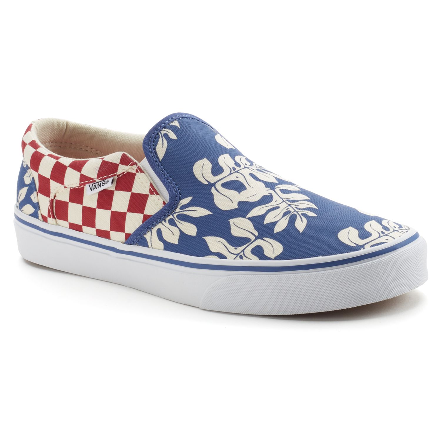 vans asher men's checkered skate shoes