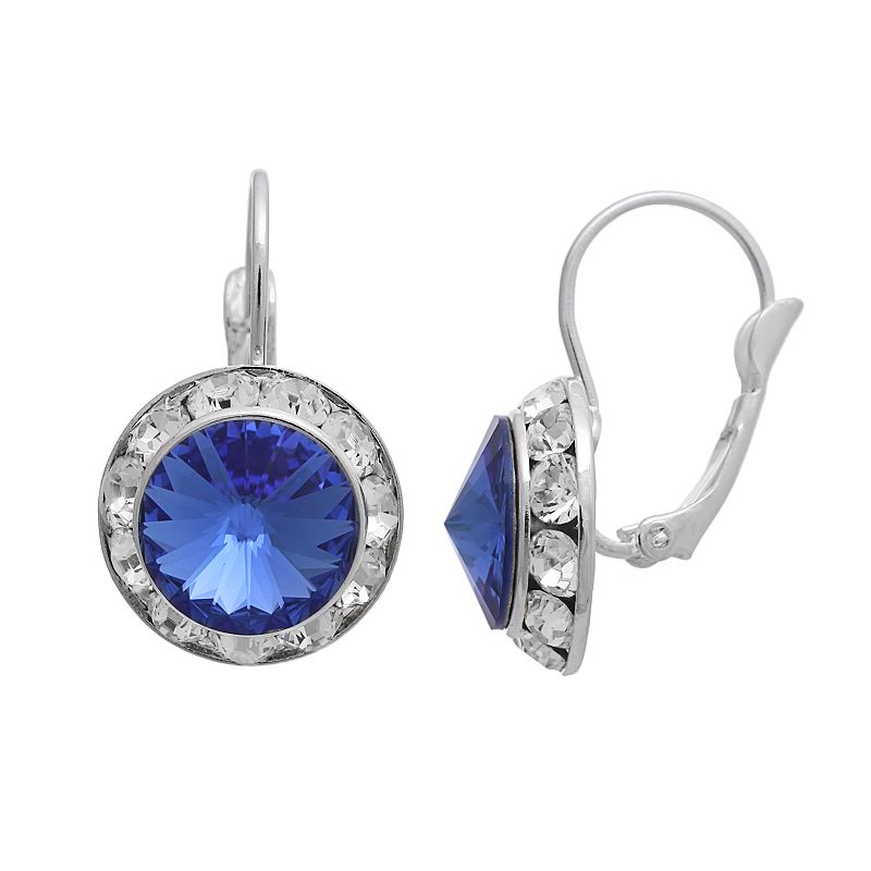 95763305 Illuminaire Crystal Silver-Plated Halo Drop Earrin sku 95763305