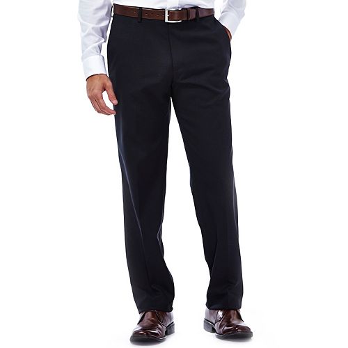 Men's Haggar® eCLo Stria Stretch SlimFit FlatFront Dress Pants