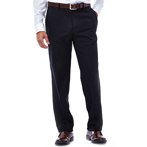 Men's Haggar® eCLo Stria Stretch Slim-Fit Flat-Front Dress Pants