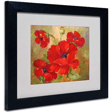 11'' x 14'' ''Poppies'' Framed Canvas Wall Art