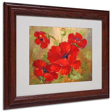 11'' x 14'' ''Poppies'' Framed Canvas Wall Art