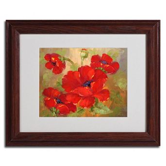11'' x 14'' ''Poppies'' Framed Canvas Wall Art