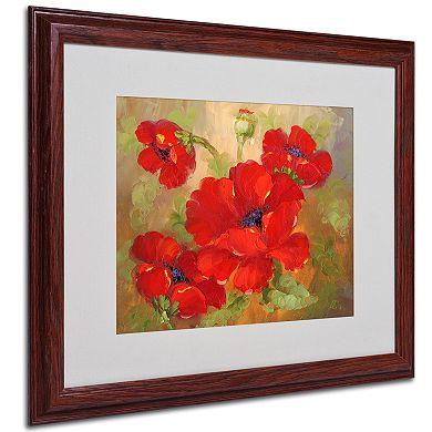 16'' x 20'' ''Poppies'' Framed Canvas Wall Art