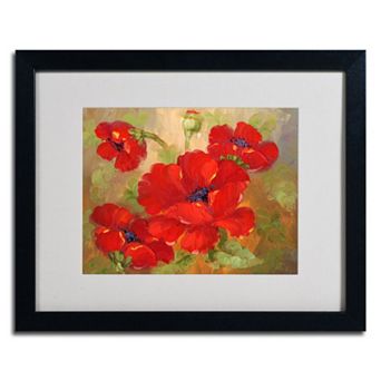 16'' x 20'' ''Poppies'' Framed Canvas Wall Art